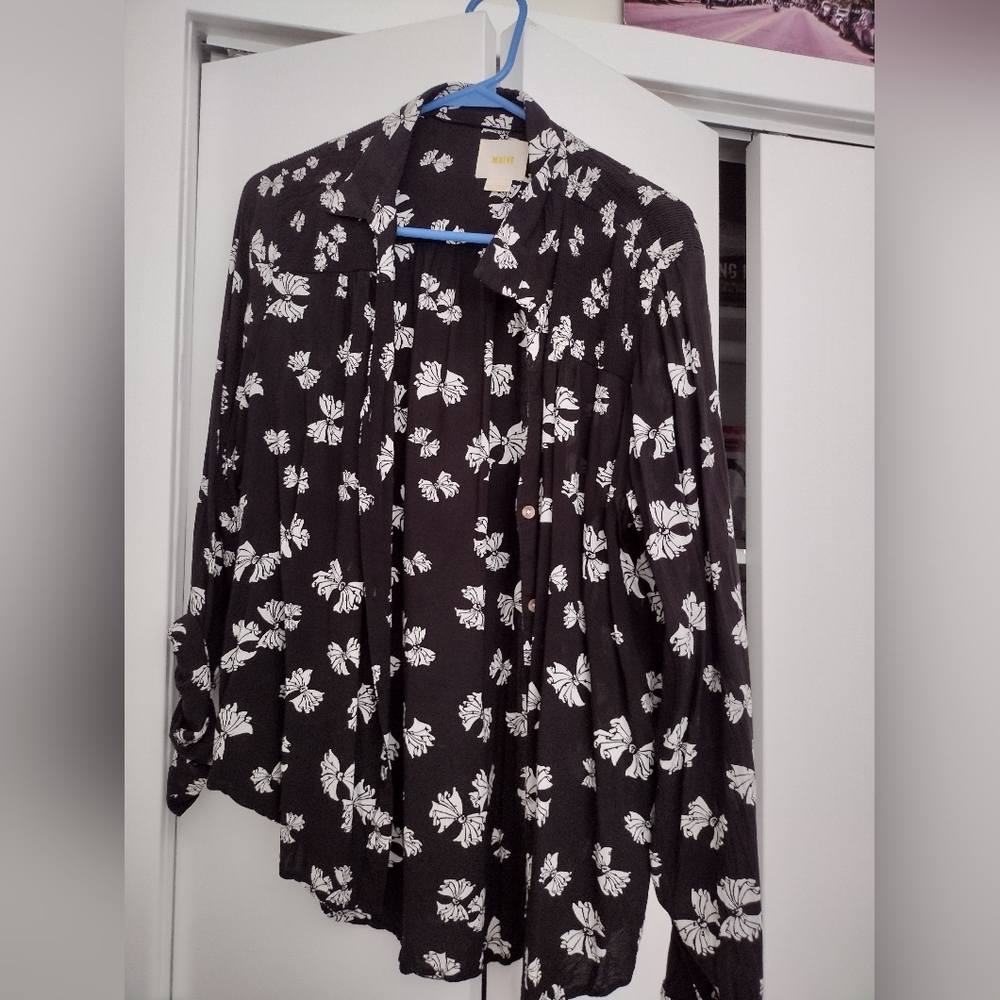 Anthropologie Maeve button up shirt size 14